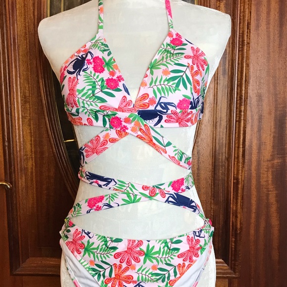 NWT SEXY Strappy Wrap Bikini Beach Floral Print - Picture 4 of 10